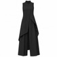 Women's Sleeveless Asymmetric Tunic Top & Wide-Leg Pants Set