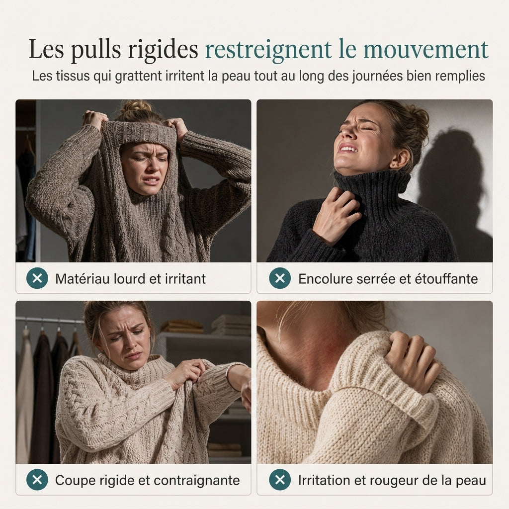 Haut en maille côtelée épaules dénudées coupe ample pour femme