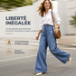Jean taille haute jambe large pour femme