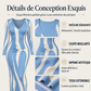 Robe longue moulante à manches longues imprimée pour femme
