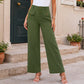 Pantalon taille haute à jambes larges pour femme