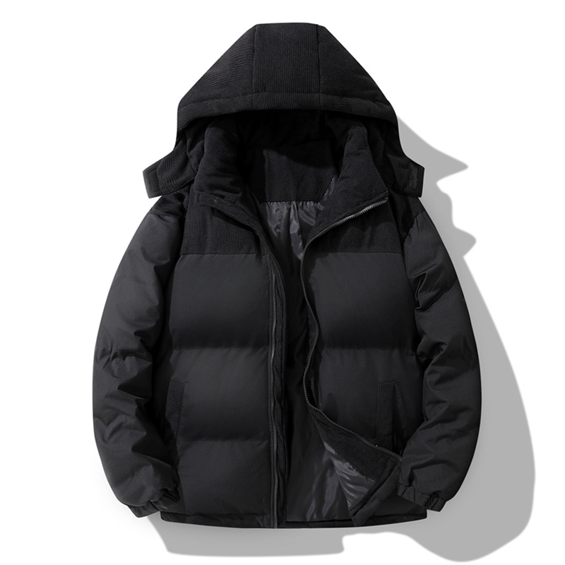 Doudoune à capuche color-block pour homme, hiver
