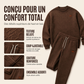 Ensemble sweat à lettres jacquard et pantalon à cordon pour homme