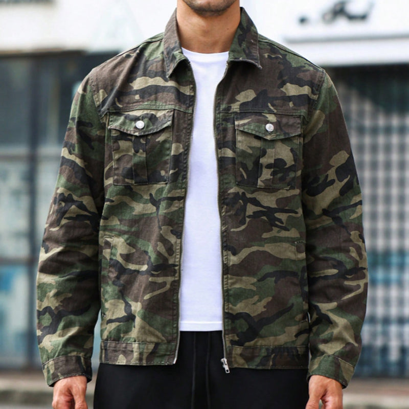 Veste en jean pour homme, style street