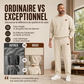 Ensemble sweat à lettres jacquard et pantalon à cordon pour homme