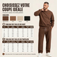 Ensemble sweat à lettres jacquard et pantalon à cordon pour homme