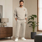Ensemble sweat à lettres jacquard et pantalon à cordon pour homme
