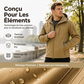 Veste softshell thermique coupe-vent pour homme