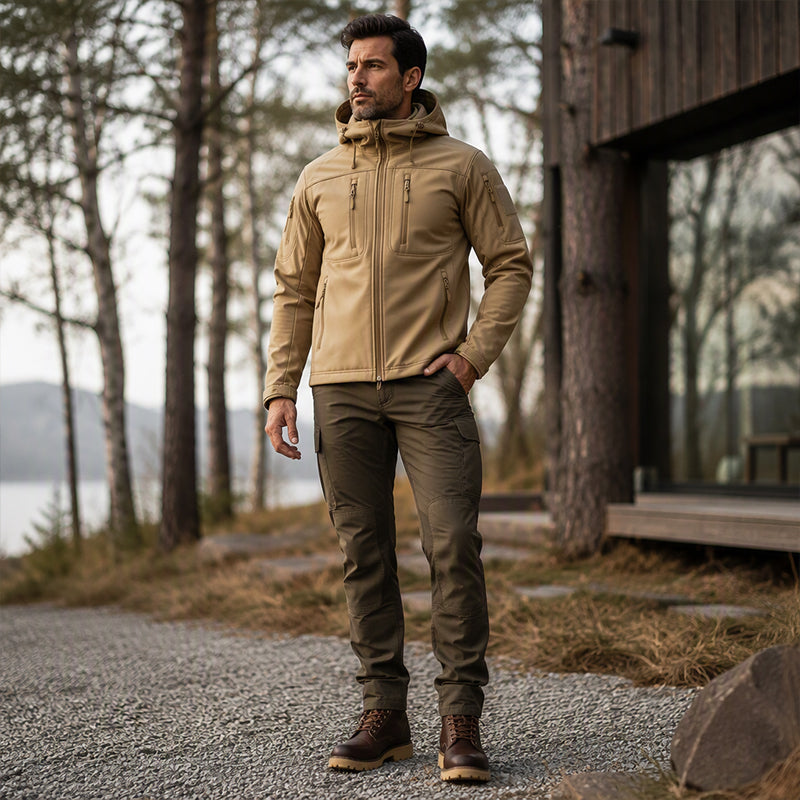 Veste softshell thermique coupe-vent pour homme