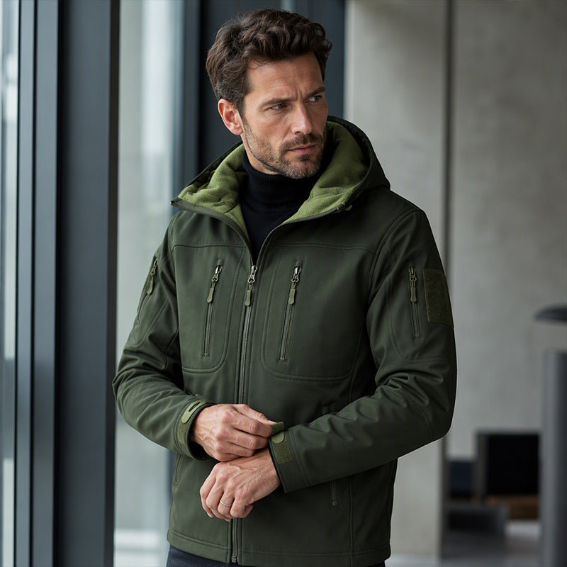 Veste softshell thermique coupe-vent pour homme