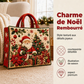 Sac fourre-tout matelassé à thème de Noël