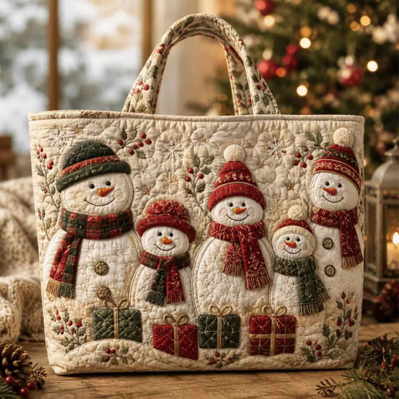 Sac fourre-tout matelassé à thème de Noël