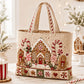 Sac fourre-tout matelassé à thème de Noël