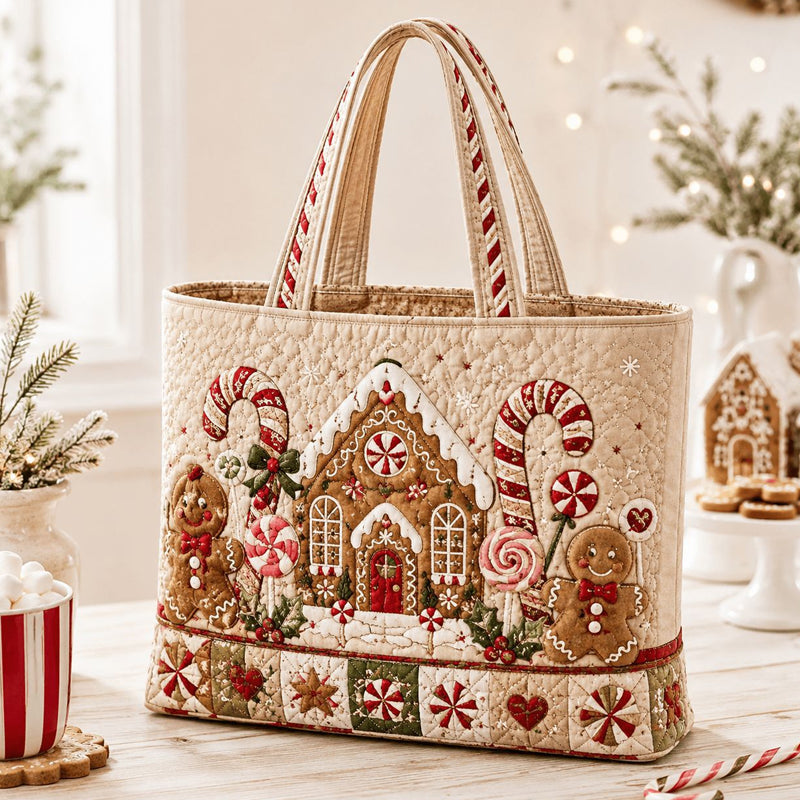 Sac fourre-tout matelassé à thème de Noël
