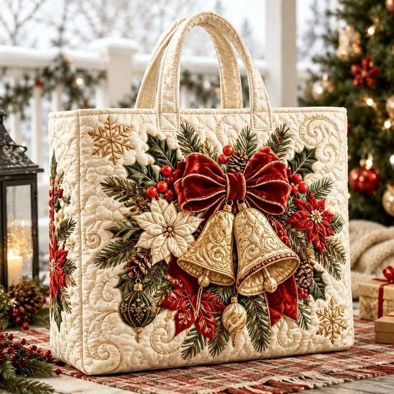 Sac fourre-tout matelassé à thème de Noël
