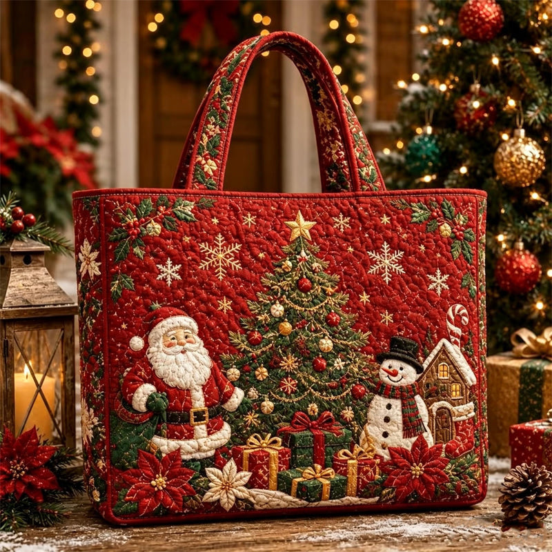 Sac fourre-tout matelassé à thème de Noël