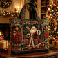 Sac fourre-tout matelassé à thème de Noël