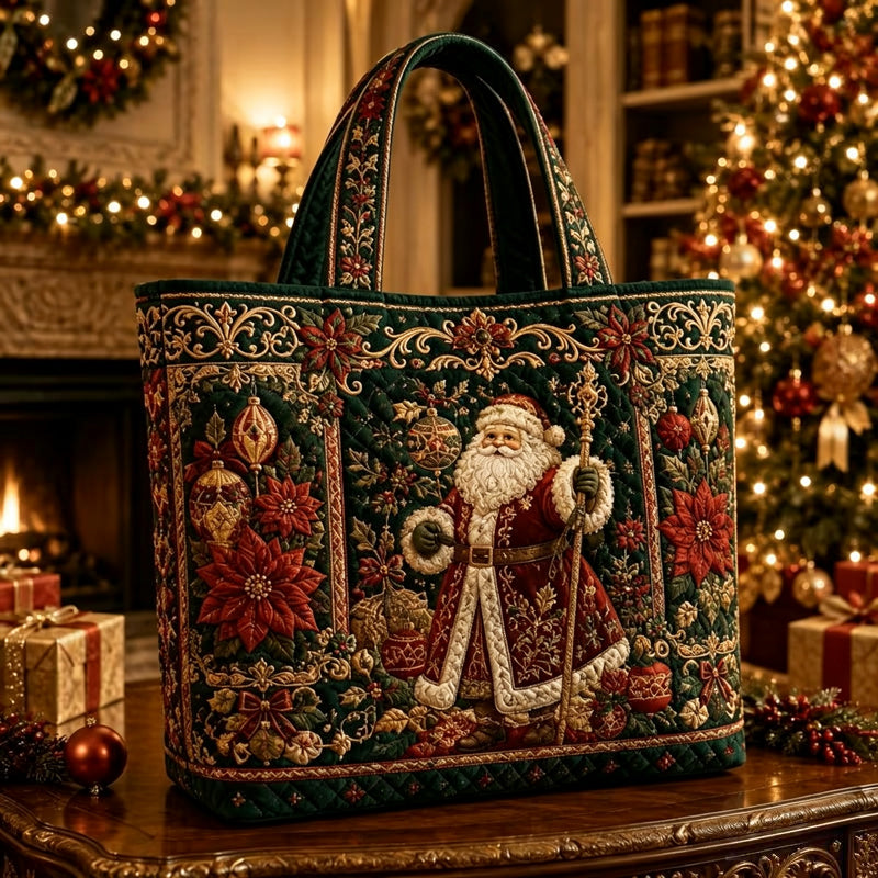 Sac fourre-tout matelassé à thème de Noël