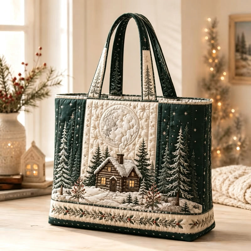 Sac fourre-tout matelassé à thème de Noël