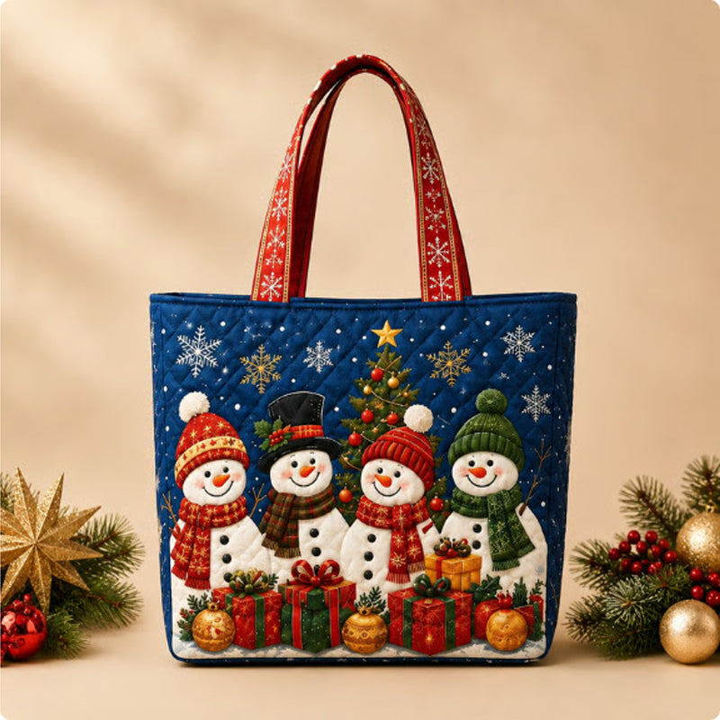 Sac fourre-tout matelassé à thème de Noël