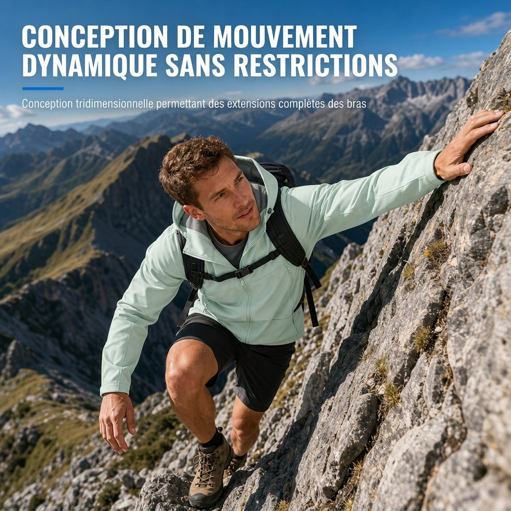 Veste softshell à capuche unisexe pour l'extérieur