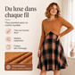 Ensemble élégant pour femme : robe à carreaux et top court