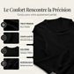 Haut en maille côtelée à col rond classique pour femme