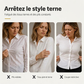 Chemise classique à manches longues et boutons pour femme