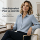 Chemise classique à manches longues et boutons pour femme