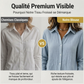 Chemise classique à manches longues et boutons pour femme