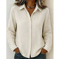 Chemise classique à manches longues et boutons pour femme