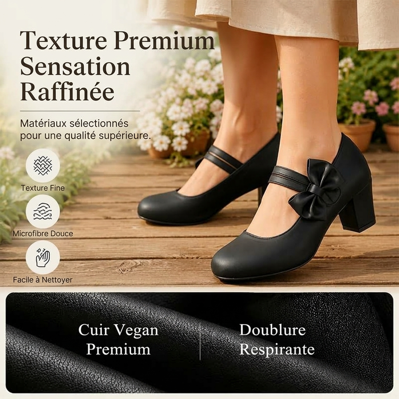 Chaussures élégantes pour femme à semelle compensée épaisse avec bride à nœud