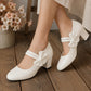 Chaussures élégantes pour femme à semelle compensée épaisse avec bride à nœud