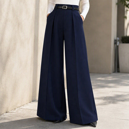 Pantalon large à drapé élégant pour femme