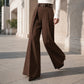 Pantalon large à drapé élégant pour femme