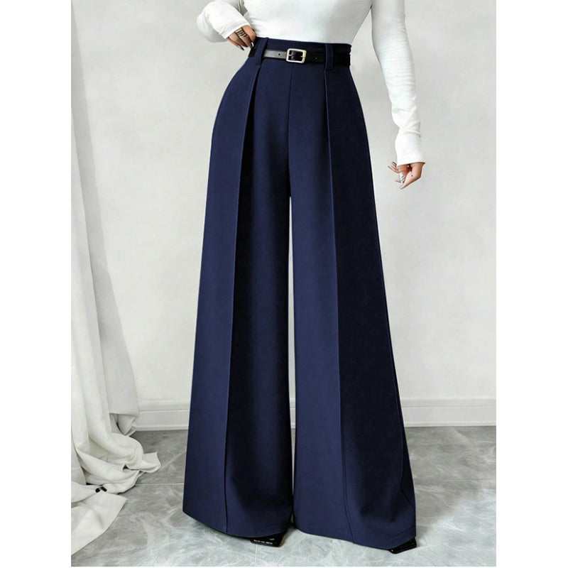 Pantalon large à drapé élégant pour femme