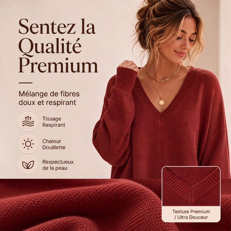Pull en maille mi-long pour femme