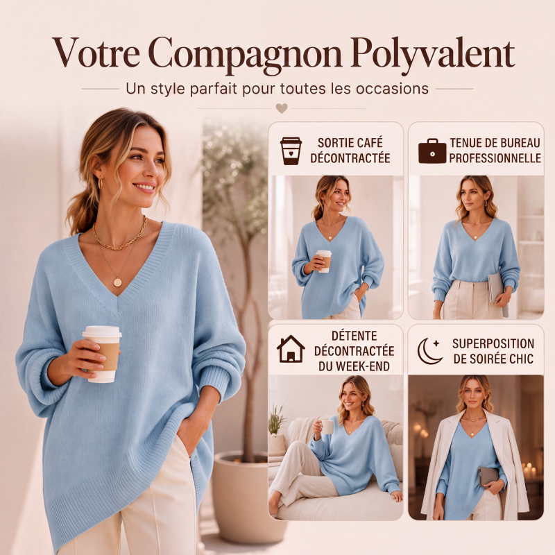 Pull en maille mi-long pour femme