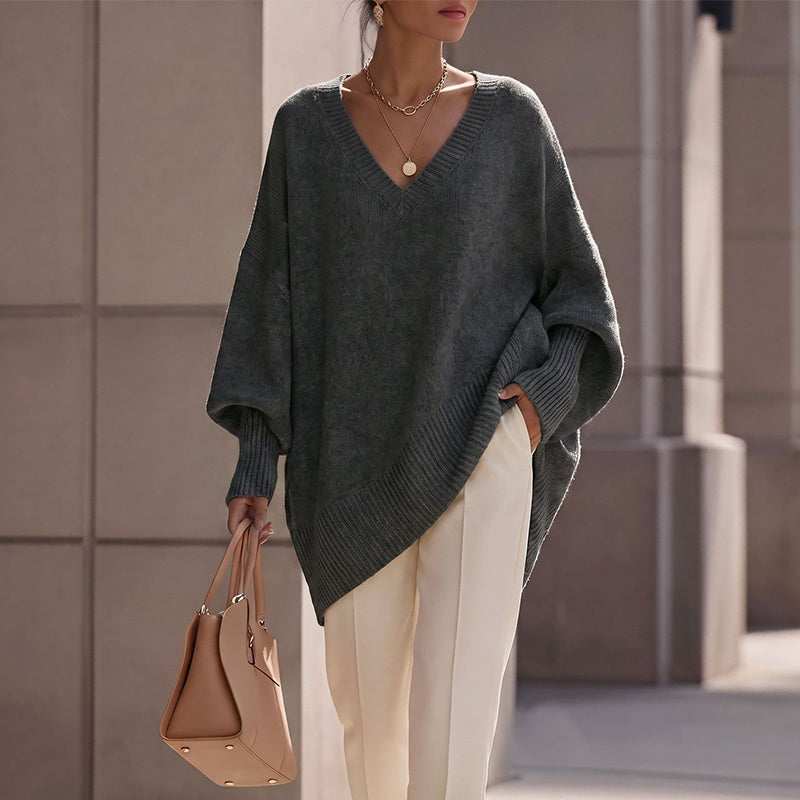 Pull en maille mi-long pour femme