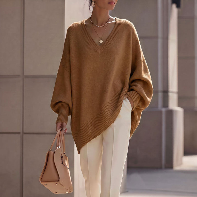 Pull en maille mi-long pour femme