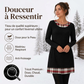Robe en maille décontractée à patchwork à carreaux pour femme