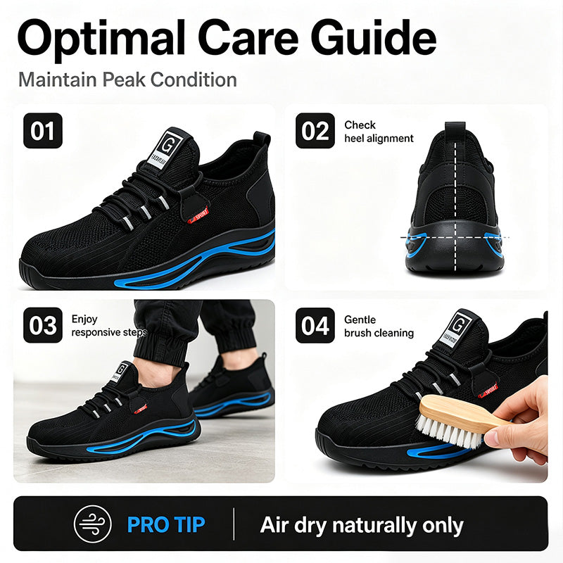 Men Steel Toe Safety Shoes Breathable Work Sneakers