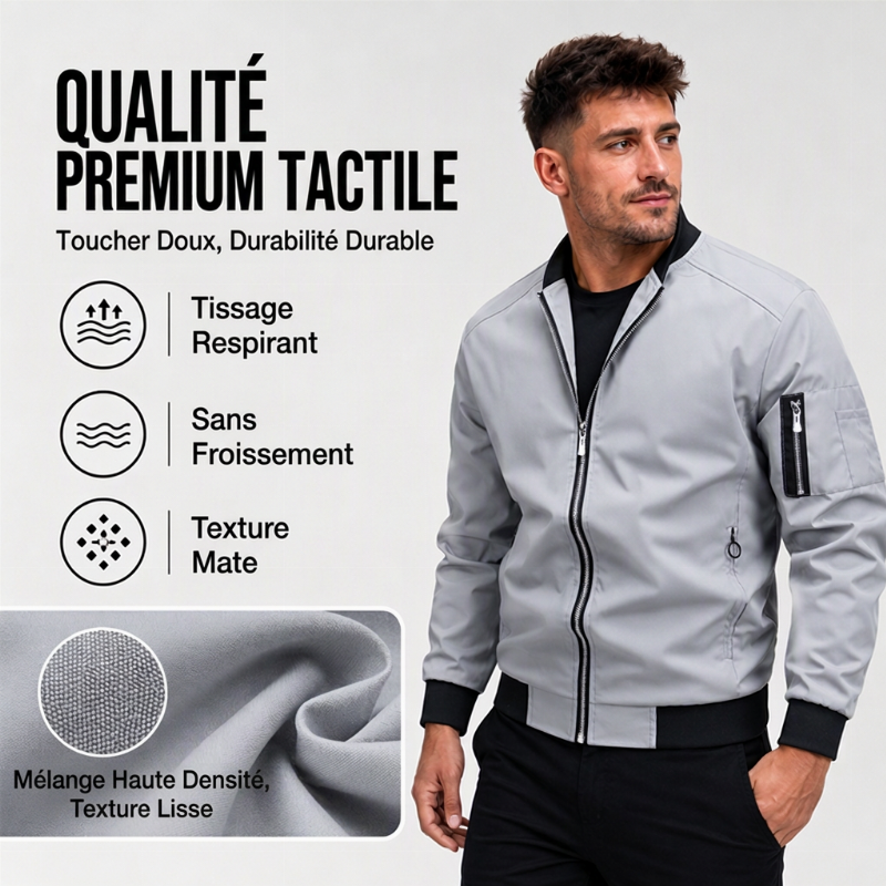 Blouson aviateur décontracté pour homme, pour activités extérieures