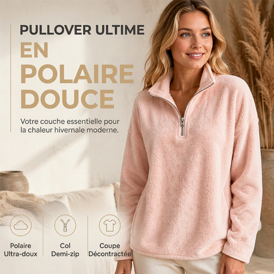 Sweat décontracté confortable pour femme avec quart de zip