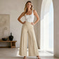 Pantalon large décontracté à taille haute pour femme