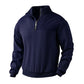 Sweat-shirt décontracté pour homme à demi-zip et motif jacquard