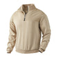 Sweat-shirt décontracté pour homme à demi-zip et motif jacquard
