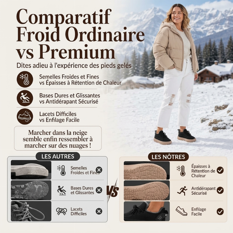 Chaussures d'hiver décontractées pour femmes avec doublure en peluche