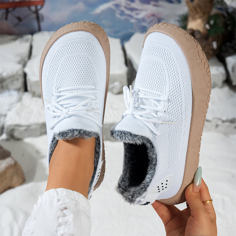 Chaussures d'hiver décontractées pour femmes avec doublure en peluche