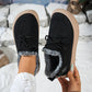 Chaussures d'hiver décontractées pour femmes avec doublure en peluche